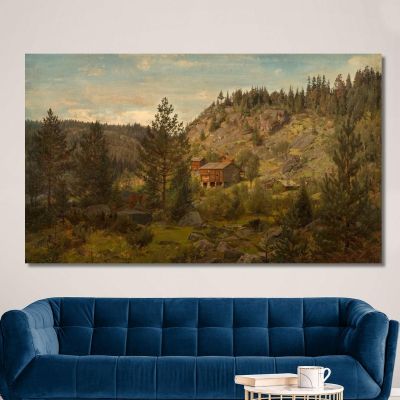 Aadal. Vinje Telemark Amaldus Nielsen, ani1 canvas print