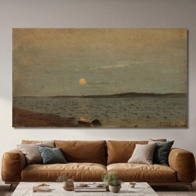 Luna De Agosto Amaldus Nielsen, ani22 cuadro en lienzo