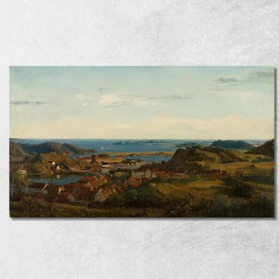 Da Gjertsbjerg Mandal Amaldus Nielsen ani65 quadro stampa su tela