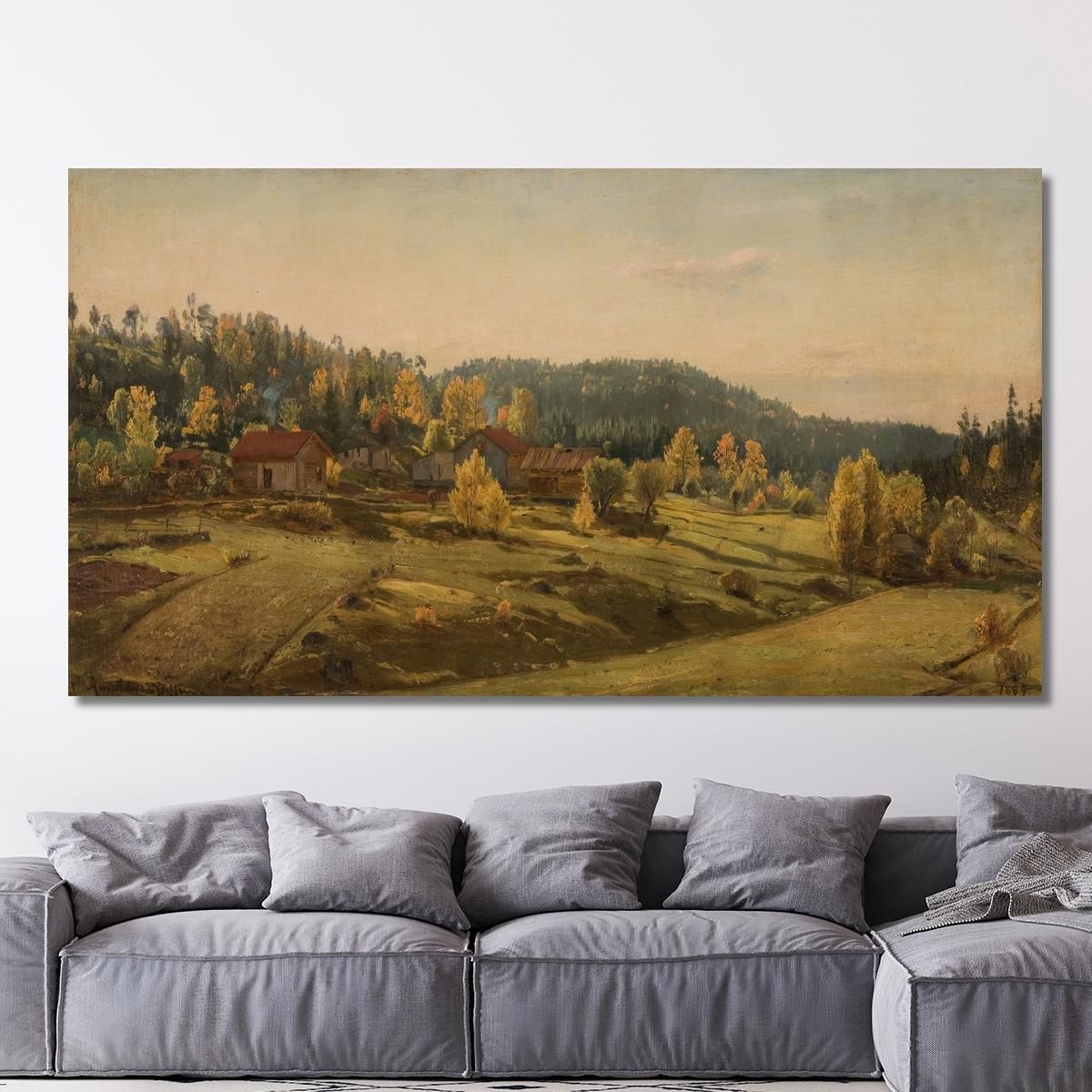 Autunno A Porsgrunn Amaldus Nielsen ani137 quadro stampa su tela