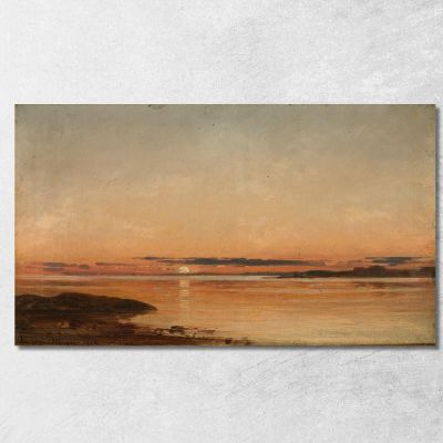 Tramonto A Fredrikstad Amaldus Nielsen ani202 quadro stampa su tela