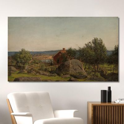 Soirée D'Été Dans L'Archipel Amaldus Nielsen, ani210 tableau impression sur toile