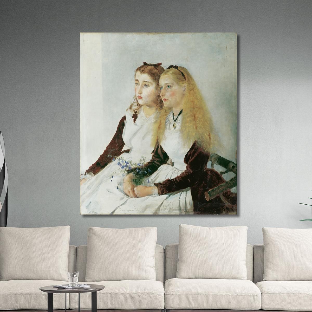 Le Nipoti Dell’Artista Elisabeth E Maja Anton Romako arm22 quadro stampa su tela