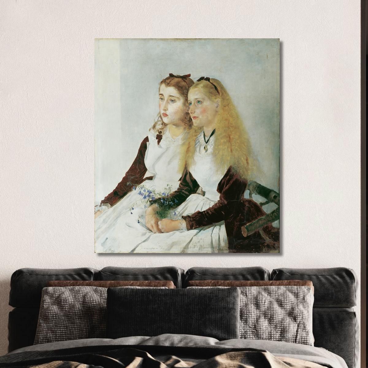Le Nipoti Dell’Artista Elisabeth E Maja Anton Romako arm22 quadro stampa su tela