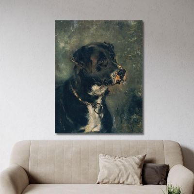 Testa Di Un Cane Macellaio / Testa Di Cane Anton Romako arm36 quadro stampa su tela