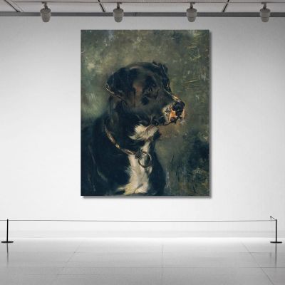Testa Di Un Cane Macellaio / Testa Di Cane Anton Romako arm36 quadro stampa su tela