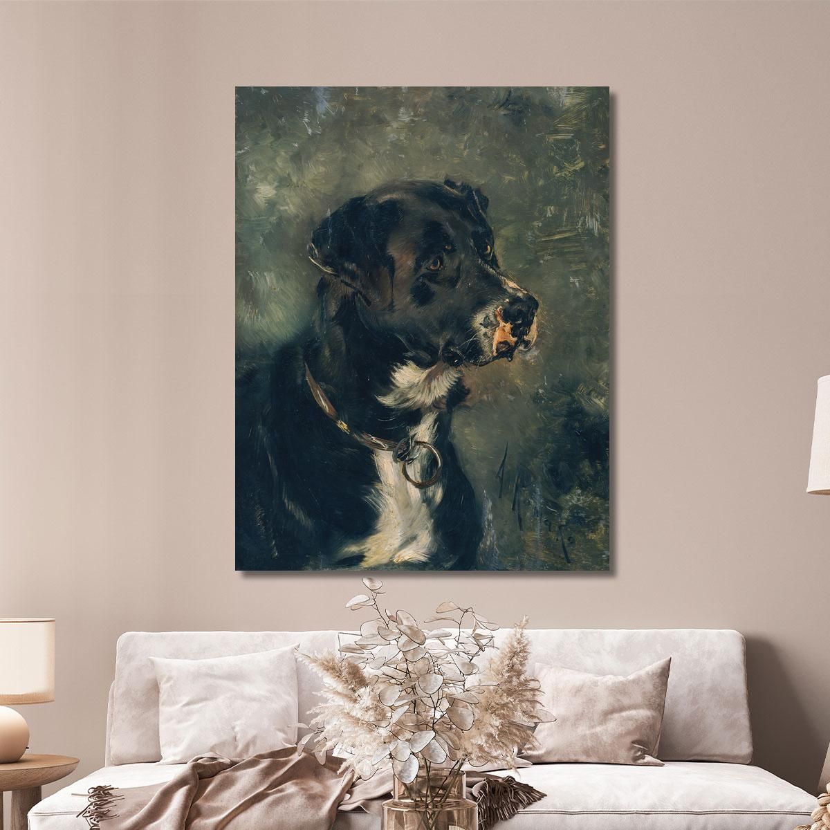 Testa Di Un Cane Macellaio / Testa Di Cane Anton Romako arm36 quadro stampa su tela