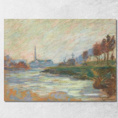 Confluenza Della Marna E Della Senna Île-De-France Armand Guillaumin agl11 quadro stampa su tela