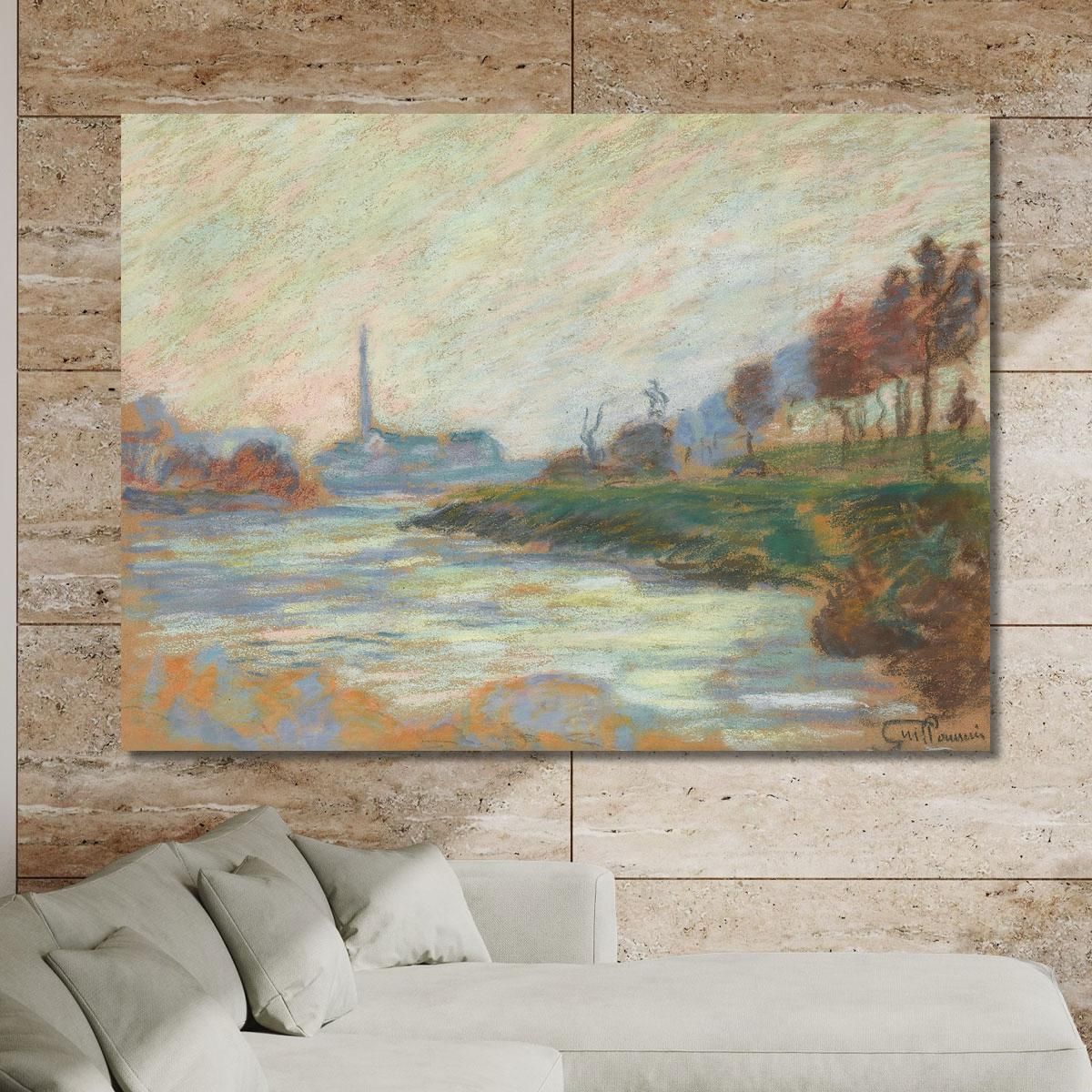 Confluenza Della Marna E Della Senna Île-De-France Armand Guillaumin agl11 quadro stampa su tela