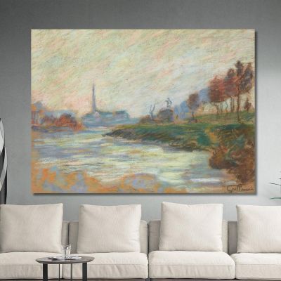 Confluenza Della Marna E Della Senna Île-De-France Armand Guillaumin agl11 quadro stampa su tela