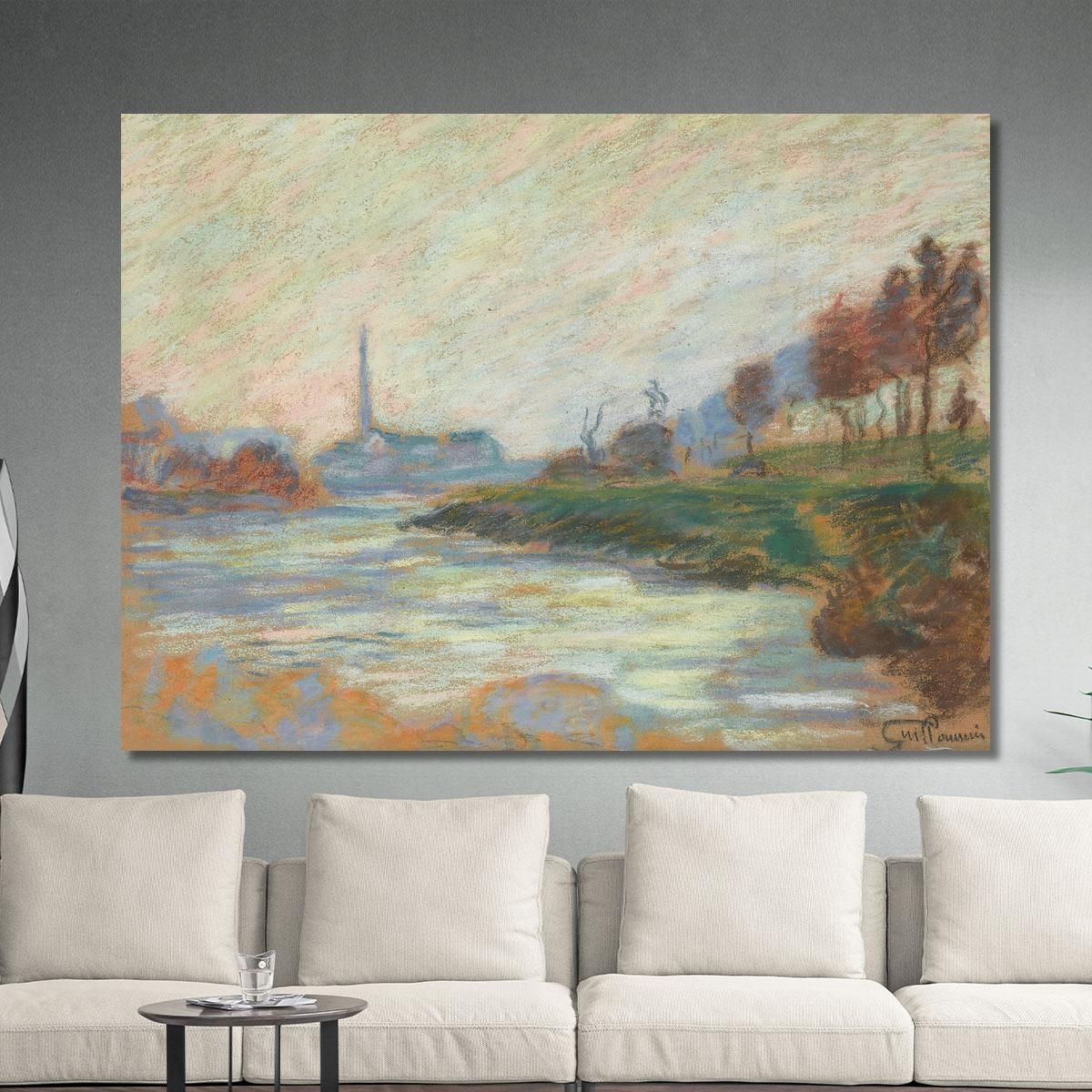 Confluenza Della Marna E Della Senna Île-De-France Armand Guillaumin agl11 quadro stampa su tela