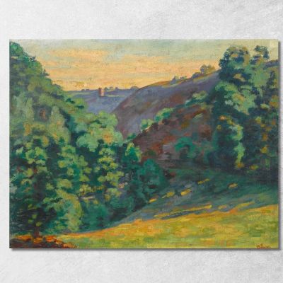 Crozant Il Burrone Della Sedelle Alla Folie Armand Guillaumin agl14 quadro stampa su tela