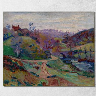 Crozant Ponte Charraud Armand Guillaumin agl15 quadro stampa su tela