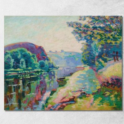 La Roccia Dell'Eco Crozant 2 Armand Guillaumin agl27 quadro stampa su tela