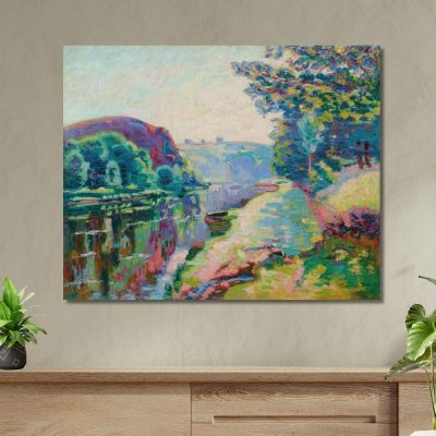 La Roca Del Eco Crozant 2 Armand Guillaumin, agl27 cuadro en lienzo