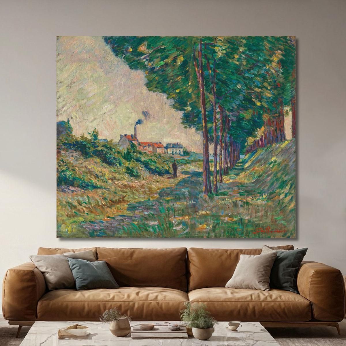 Il Sentiero Di Alaggio A Charenton Île-De-France Armand Guillaumin agl32 quadro stampa su tela