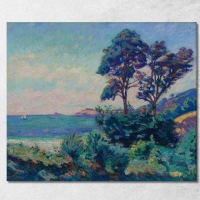 Marina A Saint-Palais Armand Guillaumin agl48 quadro stampa su tela