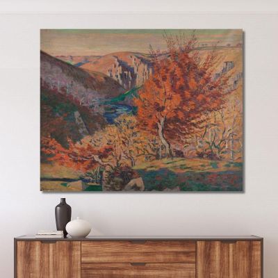 Paesaggio, La Roccia Della Fileuse Armand Guillaumin, agl71 quadro stampa su tela