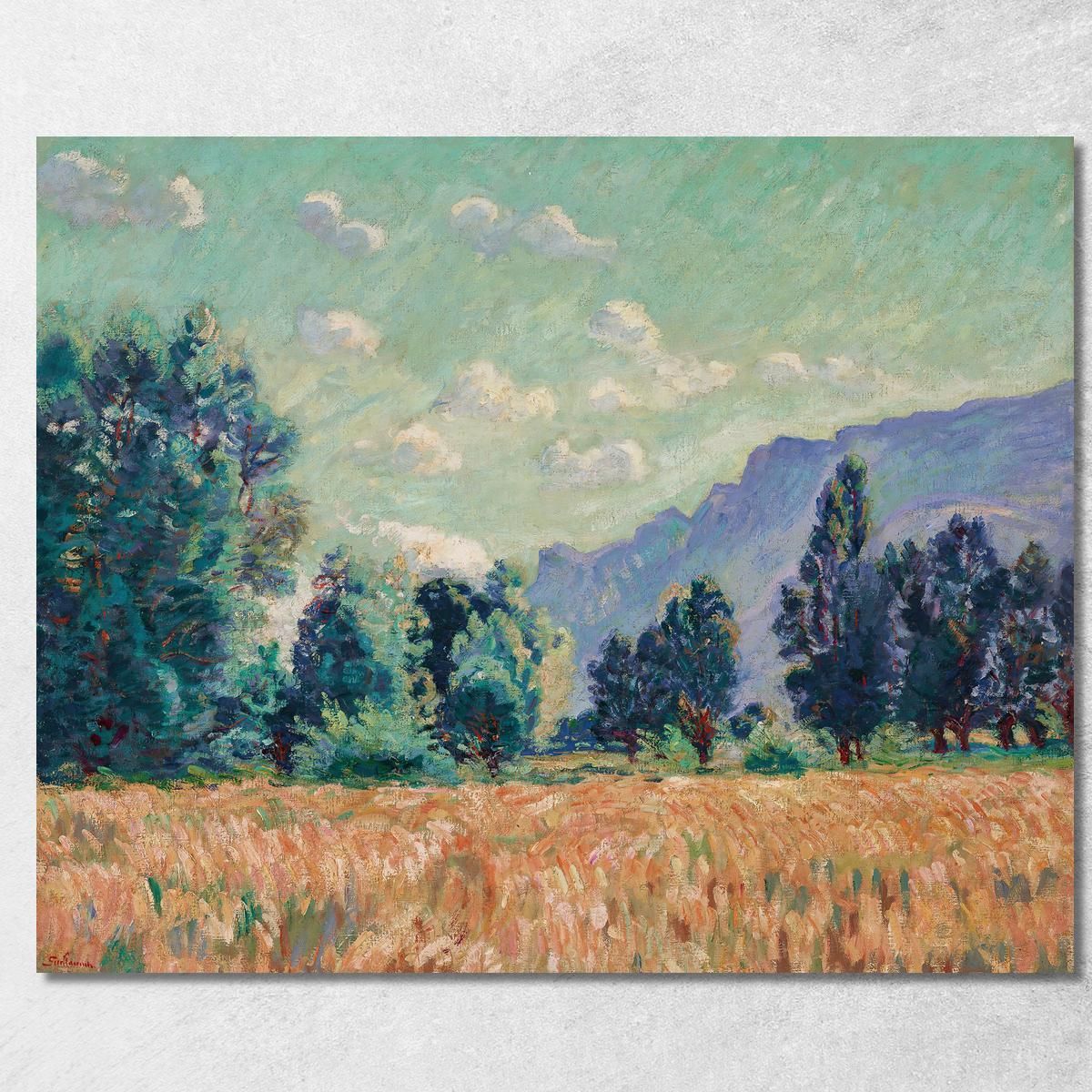 Pontcharra Valle Dell'Isère Il Monte Granier Sullo Sfondo Armand Guillaumin agl72 quadro stampa su tela Pontcharra Valle Dell'Isère Il Monte Granier Sullo Sfondo Armand Guillaumin agl72 quadro stampa su tela