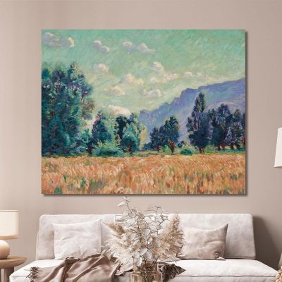 Pontcharra Valle Dell'Isère Il Monte Granier Sullo Sfondo Armand Guillaumin agl72 quadro stampa su tela Pontcharra Valle Dell'Isère Il Monte Granier Sullo Sfondo Armand Guillaumin agl72 quadro stampa su tela