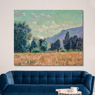 Pontcharra Valle Dell'Isère Il Monte Granier Sullo Sfondo Armand Guillaumin agl72 quadro stampa su tela Pontcharra Valle Dell'Isère Il Monte Granier Sullo Sfondo Armand Guillaumin agl72 quadro stampa su tela