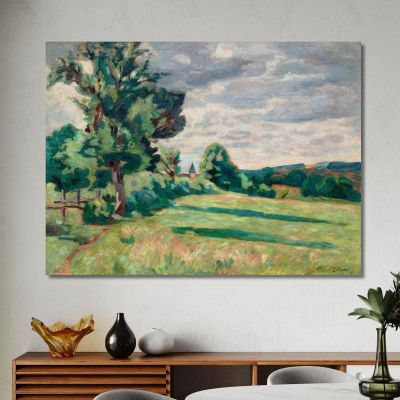Pascoli Delle Granges, Crozant Armand Guillaumin, agl75 quadro stampa su tela