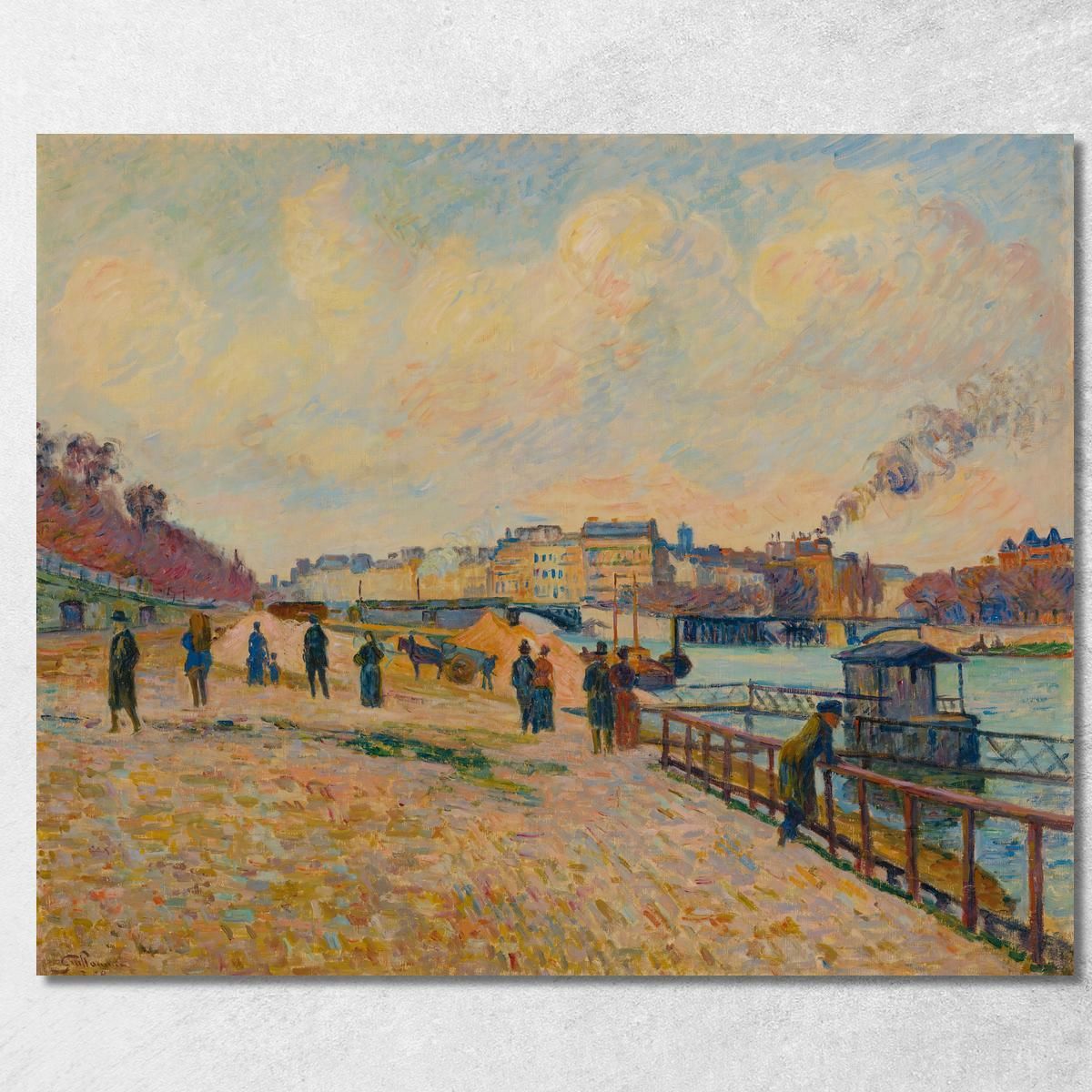 Quai Saint-Bernard Parigi Armand Guillaumin agl79 quadro stampa su tela Quai Saint-Bernard Parigi Armand Guillaumin agl79 quadro stampa su tela