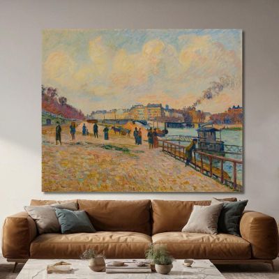 Muelle Saint-Bernard París Armand Guillaumin, agl79 cuadro en lienzo