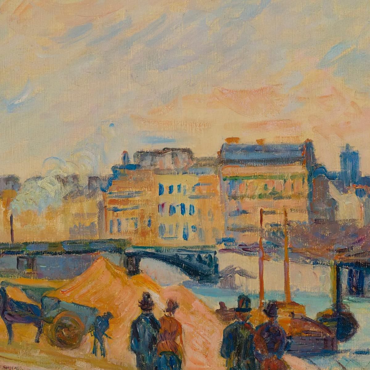 Quai Saint-Bernard Parigi Armand Guillaumin agl79 quadro stampa su tela