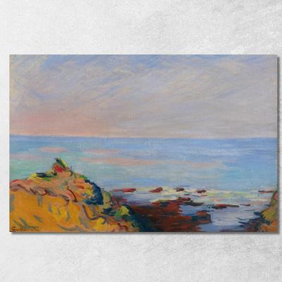 Saint-Palais Riva Del Mare Armand Guillaumin agl85 quadro stampa su tela