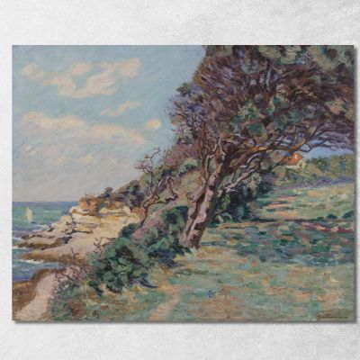 Saint-Palais La Punta Della Dogana Agosto 92 Ore 10 Del Mattino Armand Guillaumin agl86 quadro stampa su tela
