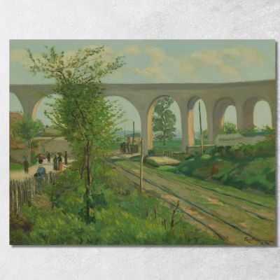 L'Acquedotto Di Arcueil Al Passaggio A Livello Ferroviario Di Sceaux Armand Guillaumin agl89 quadro stampa su tela