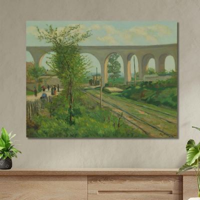 El Acueducto De Arcueil En El Cruce Ferroviario De Sceaux Armand Guillaumin, agl89 cuadro en lienzo