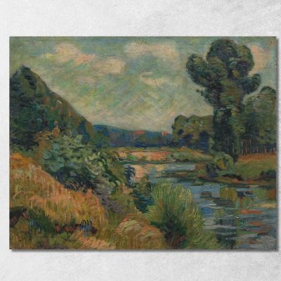 Le Rive Della Marna A Charenton Armand Guillaumin agl90 quadro stampa su tela