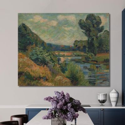 Las Orillas Del Marne En Charenton Armand Guillaumin, agl90 cuadro en lienzo