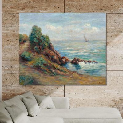 Velero En Agay Armand Guillaumin, agl96 cuadro en lienzo