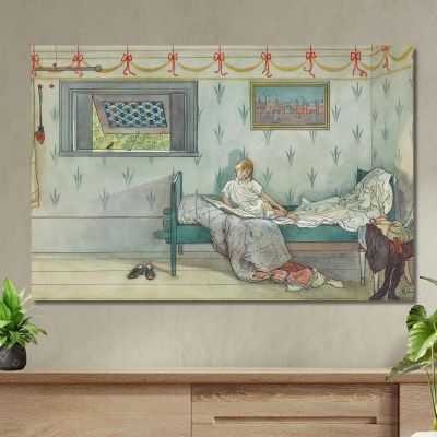 Cock-A-Doodle-Do - It'S Seven O'Clock Carl Larsson, clr9 canvas print