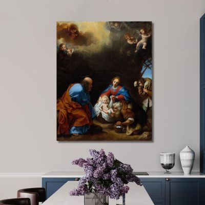 Adoration Des Bergers Carlo Dolci, cdl1 tableau impression sur toile