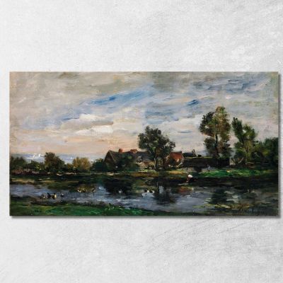 Un Paesaggio Charles François Daubigny cfd1 quadro stampa su tela