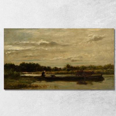 Il Traghetto Charles François Daubigny cfd44 quadro stampa su tela