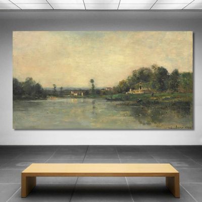 Ufer Der Oise Charles François Daubigny, cfd49 drucken auf leinwand