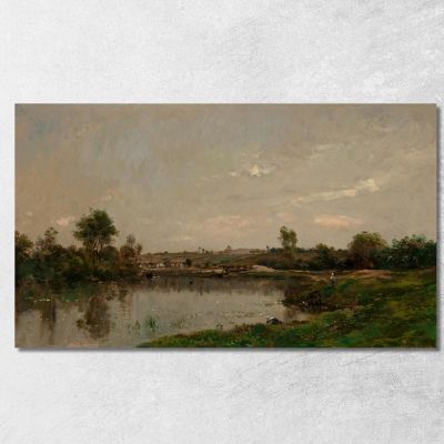 Le Sabbioni Presso Valmondois Charles François Daubigny cfd52 quadro stampa su tela Le Sabbioni Presso Valmondois Charles François Daubigny cfd52 quadro stampa su tela