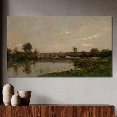 Le Sabbioni Presso Valmondois Charles François Daubigny cfd52 quadro stampa su tela Le Sabbioni Presso Valmondois Charles François Daubigny cfd52 quadro stampa su tela