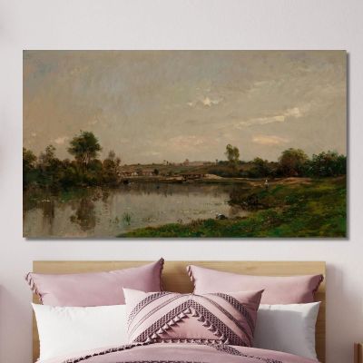 Le Sabbioni Presso Valmondois Charles François Daubigny cfd52 quadro stampa su tela Le Sabbioni Presso Valmondois Charles François Daubigny cfd52 quadro stampa su tela