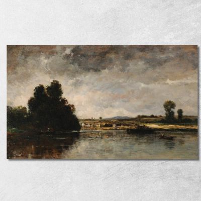 Paesaggio In Tempo Di Tempesta Charles François Daubigny cfd58 quadro stampa su tela