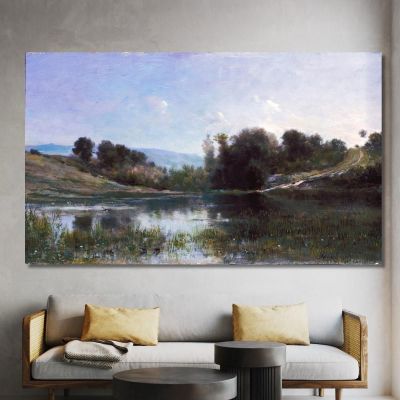 Teich Bei Gylieu Charles François Daubigny, cfd64 drucken auf leinwand