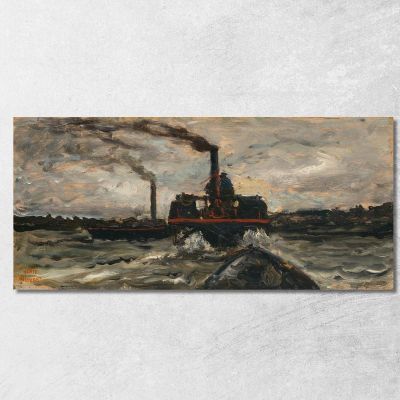 Barca Fluviale Charles François Daubigny cfd67 quadro stampa su tela