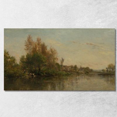 Le Rive Dell'Oise Charles François Daubigny cfd77 quadro stampa su tela