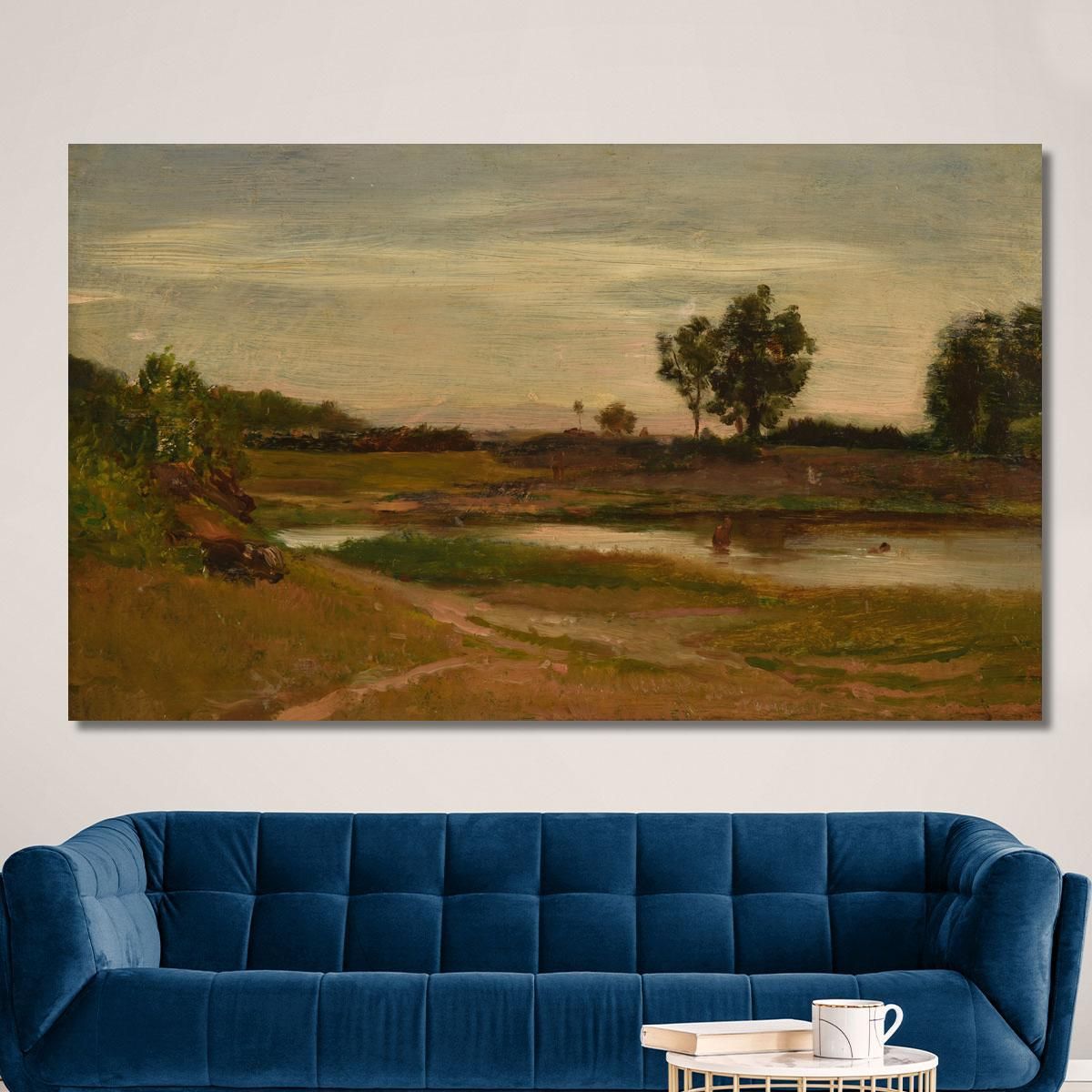 Stagno Di Optevoz Charles François Daubigny cfd92 quadro stampa su tela