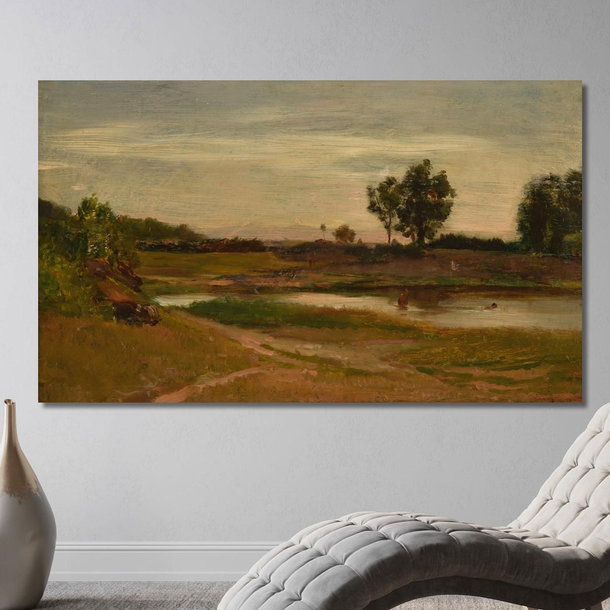 Stagno Di Optevoz Charles François Daubigny cfd92 quadro stampa su tela